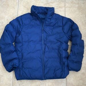 Uniqlo Pufftech Hooded Lightweight Packable Jacket winter coat  Blue Size 13Y